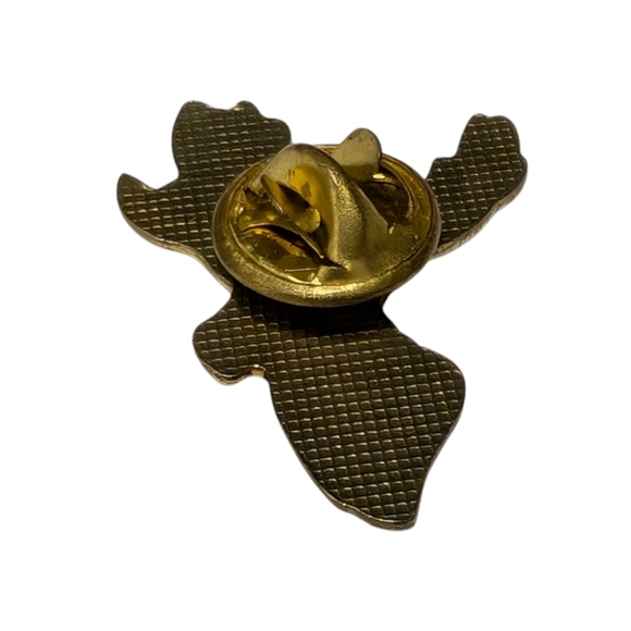 BUCK Deer Head Enamel Vintage Lapel Pin Brown Golden - Picture 6 of 8